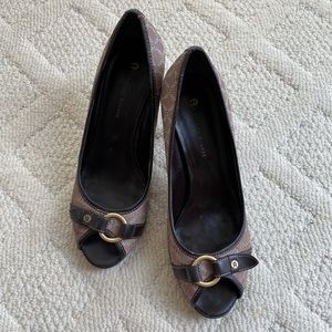 {Etienne Aigner} “Copa” Signature Peep Toe Pumps